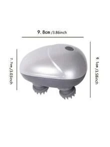 電動頭皮按摩器,防水手持式頭部和頭髮按摩器,附 4 個按摩頭 - 綠色 - 查看 2