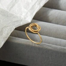 一套欧美风格简约个性时尚配饰套装，包括项链、手链和戒指（女士款） - 金色 - 查看 3