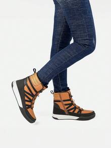 STQ Women's Winter Walking Boots Zip Up Lightweight Cozy Ankle Bootie With Laces - 棕色的 - 查看 2