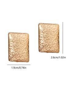 圓形夾式耳環 - 金黃色 - 查看 9