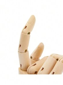 Bright Creations Wooden Hand Model, 7 in Right Hand Art Mannequin Figure with Posable Fingers for Drawing School, Practice, Supplies, Hand Jewelry Display, Decoration, Sketching