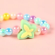 3入組可愛的蝴蝶珠子手鍊,適合兒童日常佩戴