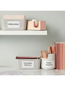 Stockroom Plus 100-Pack Clear Business Card Pockets Holders 3.75x2 In, Self-Adhesive Side Load Plastic Protector, Sleeves Labels, Bulk Set For Storage, Organization, Labeling Bins, Folders, And Files - 白色 - 查看 2