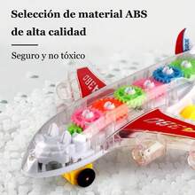 透明電動飛機玩具,適合兒童 - 白色 - 查看 3