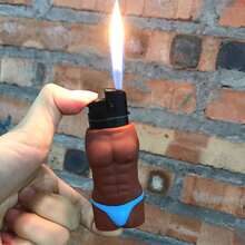 1入組男士白色泳裝打火機套,防水打火機保護套,創意香煙打火機套,裝飾打火機套,聖誕禮物 - 米色 - 查看 8
