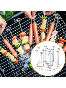 一体式不锈钢空气炸锅配件烧烤架、托盘、篮子套装，有小号（18.5 * 14.2 * 14.2cm）和大号（21.5 * 16.3 * 16.3cm）两种选择，适用于家庭野餐、露营、独立日、万圣节、圣诞节、婚礼、生日派对、露营和烧烤必需品、红杉度假装备万圣节派对、家居装饰、厨房装饰、房间装饰、圣诞装饰、派对装饰、万圣节装饰、厨房用品、厨房用具、厨房工具、厨房用品。 - 彩色 - 查看 6