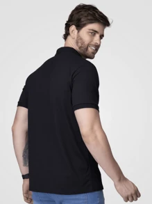Men Polo Shirts - Chumbo, Preto e Azul - 查看 9