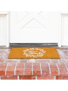 JUVALE Thanksgiving Welcome Mat for Front Door, Outdoor Fall Rug for Porch, Give Thanks (30 x 17 In)