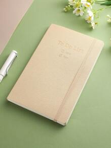 Todolist Planner, Self-Discipline Tracker, Daily Schedule Notebook - Beige - View 1