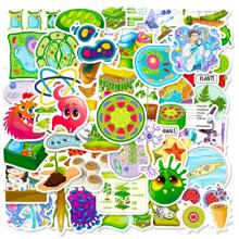 50pcs Science Stickers, Chemistry Biology Laboratory Waterproof  Stickers For Laptop Luggage Books, Science Stickers for Students - Multicolor - View 1