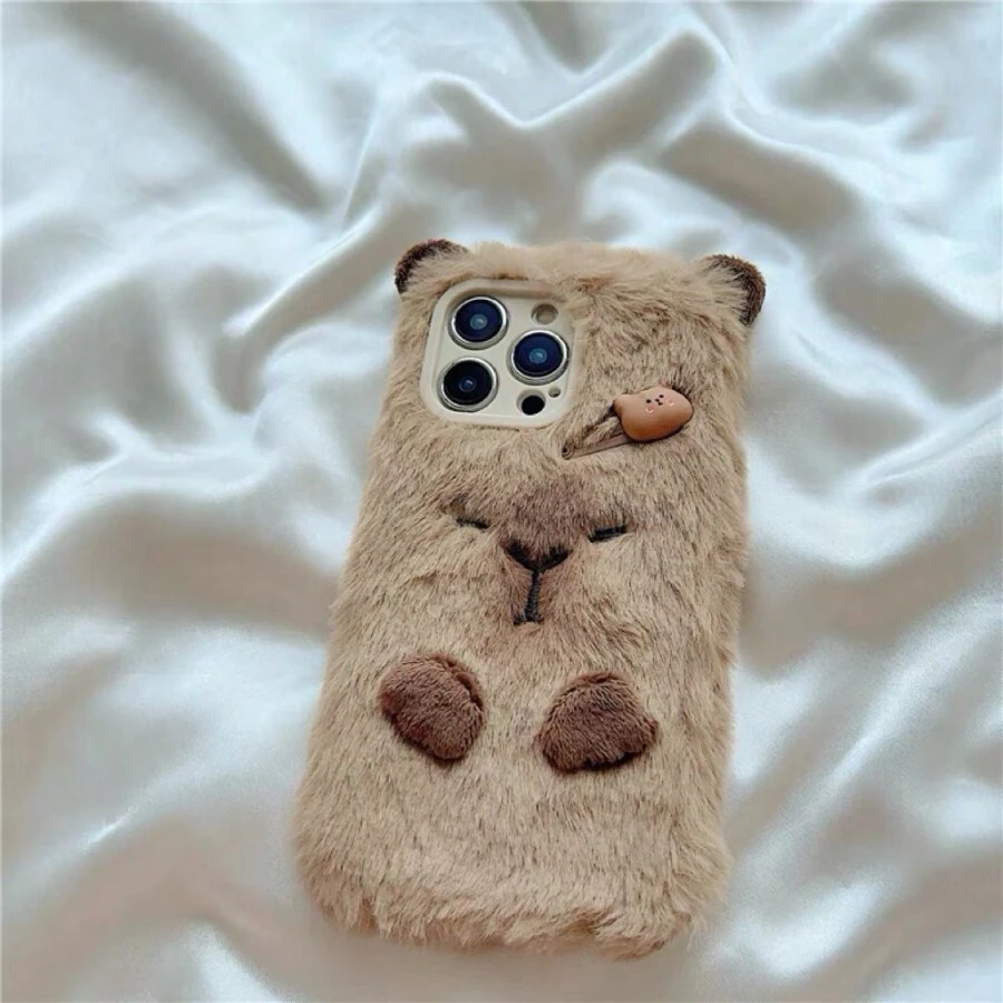 1 Ốp lưng điện thoại Capybara lông màu nâu dễ thương tương thích với Apple 17 Pro Max/17 Pro/17, 16 Pro Max/16 Pro/16, 15 Pro Max/15/15 Pro, 14 Pro Max/14/14 Pro, 13 Pro Max/13/13 Pro, 12 Pro Max/12/12 Pro, 11 Pro Max/11 Ốp lưng điện thoại hoạt hình - màu nâu - Xem 1