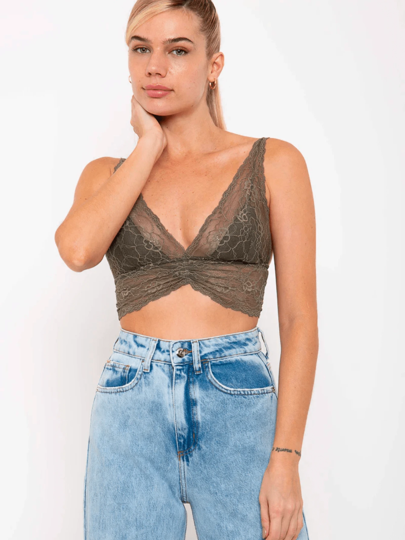 Women Tops - xanh quân đội - Xem 1