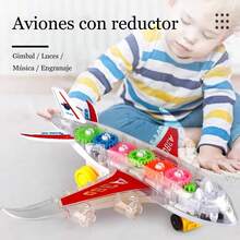 透明電動飛機玩具,適合兒童 - 白色 - 查看 5