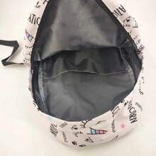 三件式可愛學生包新款休閒背包輕量旅行背包ins風格卡通圖案時尚包 - 彩色 - 查看 4