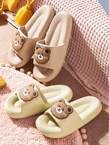 Bear Non-Slip Sandal. Unisex Outdoor And Indoor Flip Flop. - Coffee Brown - View 3