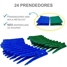 Kit com 48 Prendedores de Roupas Perfumado para Varal Coloridos Reforçados e Sem Mola Metálica - Multicolorido - Visão 3