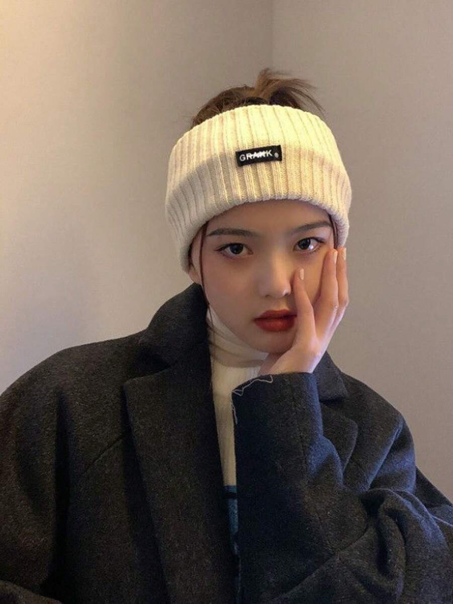 1 Miếng Của phụ nữ Màu thuần Dây buộc tóc Đối với Thời trang , Thể thao , Rửa Mặt Và Mặc hàng ngày , Dệt kim , Đàn hồi - Màu be - Xem 1