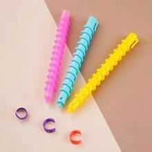 1包(20入)通用螺旋髮捲器(熱/冷氣燙棒),任意隨機顏色,適用於美髮沙龍使用