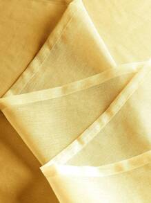 1pc Perforated Gradient Bedroom Window Sheer - Yellow - View 5