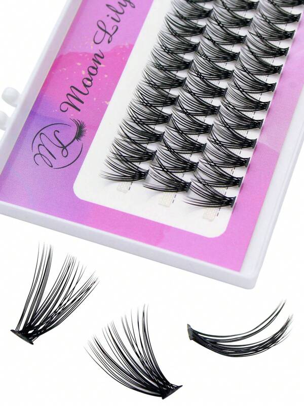 Novas Cílios Postiços de Alta Qualidade, Extra Volumosos com 3 Fileiras (60 Unidades), 30D, Naturais, Macios e Sensuais, para Uso Diário, Casual, Festas e Feriados - Formato D