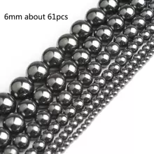 2-12mm圓形赤鐵礦珠子,黑色金色銀色間隔珠,可用於diy珠寶製作手工用品 - 彩色 - 查看 19