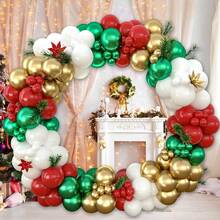 153入組聖誕氣球拱門裝飾套裝,紅綠金色聖誕新年派對氣球裝飾 - 彩色 - 查看 5
