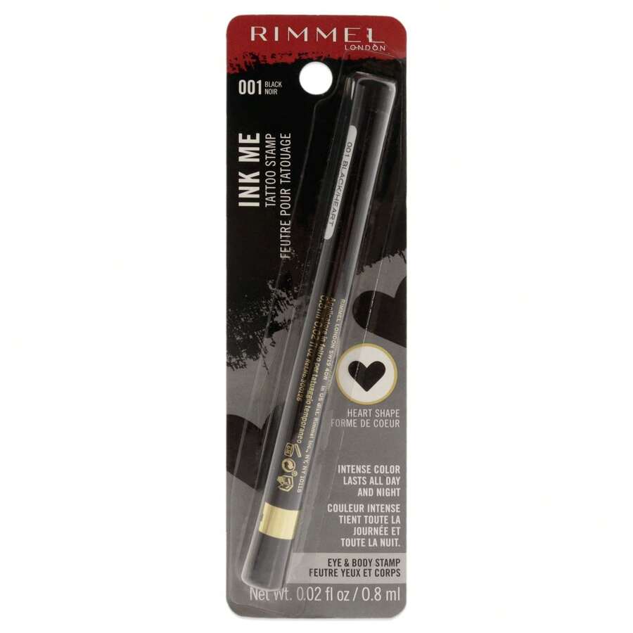 Rimmel Ink Me Tatto Stamp Eyes And Body - 001 Black Heart Shape For Women 0.02 Oz Eyeliner - Black - View 1