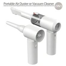 Wireless Air Purifier Portable Car Vacuum Cleaner & Air Compressor Powerful Wireless Charging Dust Cleaning Gun - White - View 7