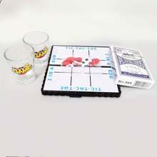 1 Pieza De Juego De Tres En Raya Magnético Para Juegos De Bebida En Fiestas - Rojo - Rojo - Ver 5