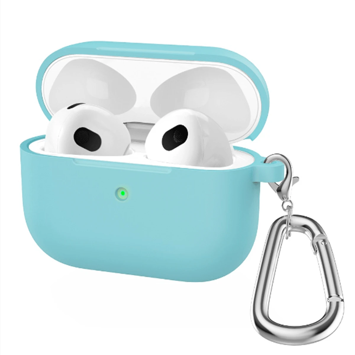 用於apple Airpods Pro 1 2 3的矽膠保護套 - 水鴨藍 - 查看 1