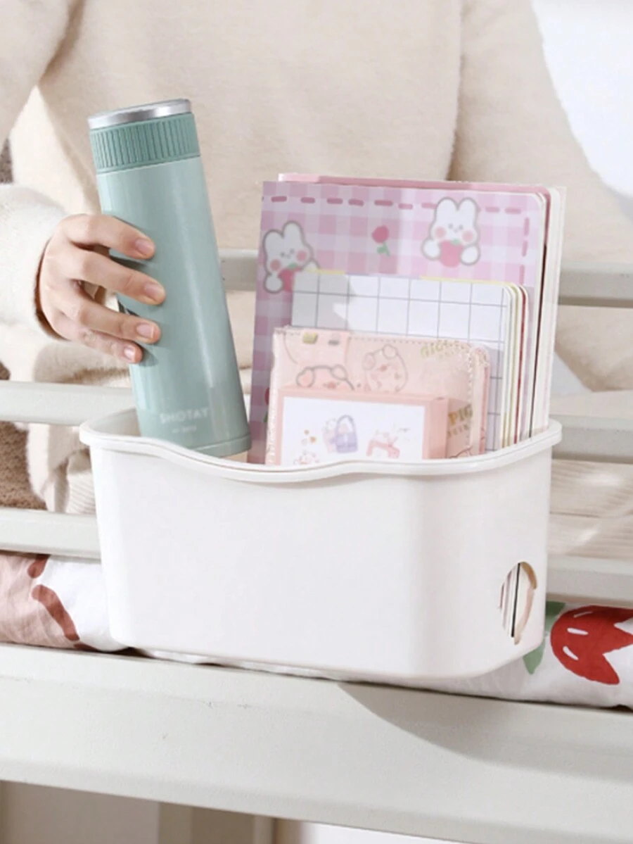 1 Puerta Del Gabinete De Cocina, Estante De Almacenamiento Al Lado De La Cama Para Dormitorio De Estudiante, Cesta De Almacenamiento Al Lado De La Cama, Caja De Almacenamiento Colgante Para Litera, Conjunto Para Escritorio De Estudiante - Blanco - Ver 1