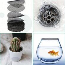 50片/袋花盆孔洞網墊,圓形排水孔篩,盆景排水網,園藝禮品 - 黑色 - 查看 9