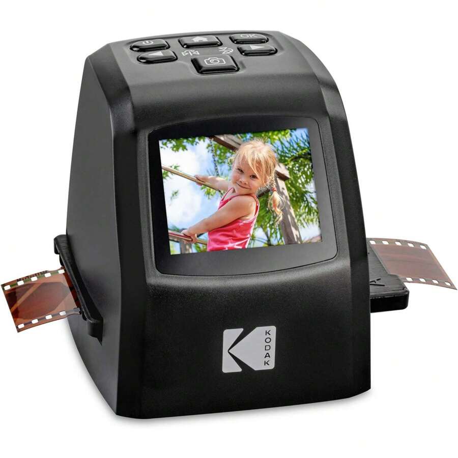 Kodak Mini Digital Film Scanner & Slide Scanner With 2.4 LCD Screen, Negative Scanner Converts 35mm, 126, 110, Super 8 & 8mm Film Negatives & Slides To 22 MP JPEG Images - 黑色 - 查看 1