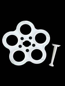 1pc High-temperature Resistant Plastic Detachable 5-hole Egg Steaming Rack With Handle, Cooking Tool - White - View 6