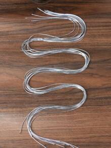 10条银线弹力编织装饰发绳朋克街头Y2K女士化妆节派对发饰波西米亚风发带头巾发箍吸汗带，秋冬度假装扮女士优雅围巾女士头巾柔软头巾