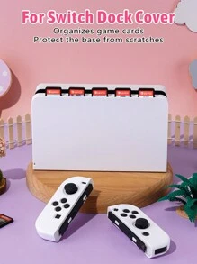 1 个 Switch 底座保护套,兼容 New Switch 第二代 - 7.9 英寸/Switch OLED、Switch 底座保护套、NS 底座外壳、游戏卡收纳盒、Switch 配件装饰,保护套可容纳 5 张游戏卡,保护底座免受划痕和灰尘侵害,是游戏爱好者的首选礼物 - 白色 - 查看 5