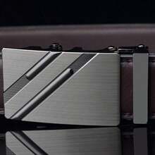 男士皮帶自動扣帶,適用於牛仔褲,皮帶材質為真皮,休閒款式