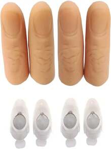 2pcs Flashing Finger Lights, Creative Glow-In-The-Dark Finger Lights Magic Trick Props, Stage & Street Performance Magic Supplies - Multicolor - View 6