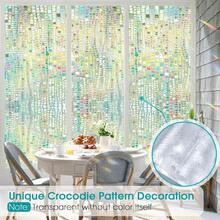 1捲不用膠電磁吸附霧面玻璃貼紙,仿鱷魚皮紋樣,保護隱私,半透明,不透明貼紙,長度:1m、2m、3m或5m