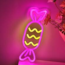 1個手工製作的糖果牆壁led霓虹招牌,適用於派對俱樂部酒吧房間糖果店裝飾,新年生日禮物巴拿芬節