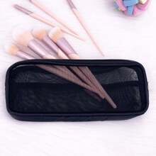 1PC Without Brush Makeup Brush Travel Case Cosmetic Toiletry Bag Organizer For Men Women Beauty Tools Mesh Kit Pouch Wash Storage Accessories,Brush Set,Makeup Brush Kit,Make Up Brush Set,Make Up Set Complete,Makeup Brush Set,Complete Makeup Kit,Brush Kit,Brushes Makeup Set,Makeup Gift Set,Set - Black - View 7