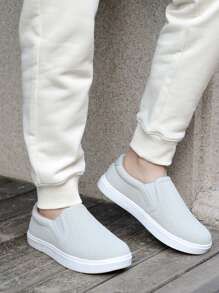 STQ Slip On Shoes For Women Comfort Fall Loafers Soft Business Casual Sneakers - XÁM NHẸ - Xem 4