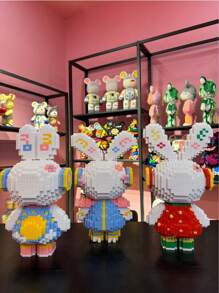 材料套裝 3 件兔形積木,配有錘子工具,方便組裝,適合男孩和女孩,減壓玩具,節日禮物,生日禮物,感恩節禮物,益智玩具,大號智力開發(11000 塊) - 彩色 - 查看 6