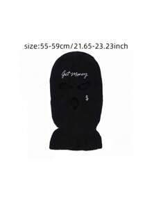 2 szt./1 szt. unisexowy haftowany dzianinowy kominiarka z kapturem i dzianinowymi rękawiczkami, odpowiedni na jesienne i zimowe aktywności na świeżym powietrzu, takie jak podróże, narciarstwo, jazda na rowerze, piesze wycieczki, czapka jesienna