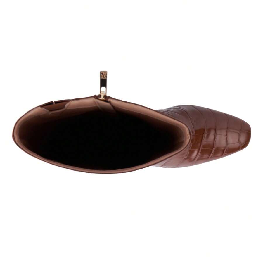 New York & Company Women's Isabelle Crocodile Embossed KneeHigh Boots