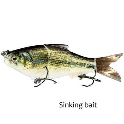 1pc Luya Perch Fishing Lures, Multi-jointed Realistic Simulation Fish Bait