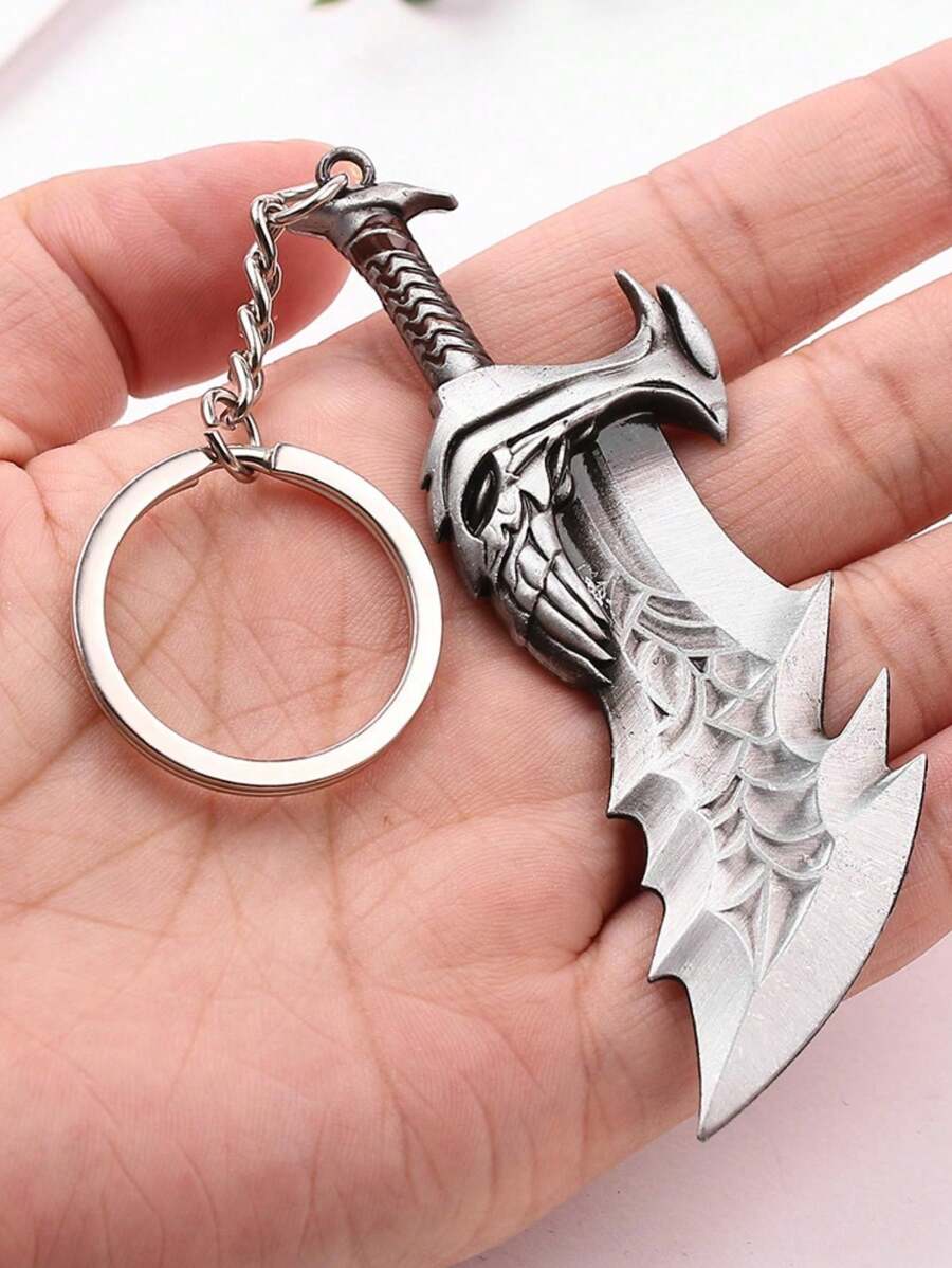 Portachiavi God Of War Con Lama Del Caos E Martello Del Tuono - Modello Arma In Lega Di Zinco Per Fan - Foto 11