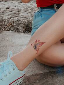 30sheets Multicolor Cartoon Flowers & Animals Design Combination Waterproof Temporary Tattoo Stickers For Shoulder, Neck, Collarbone, Hand - Multicolor - View 6