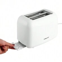 1 件 Sokany 插入式 700w 家用烤面包机，带自动面包弹出功能 Hjt-022 800w 高功率 6 级选择旋钮 操作简便 不锈钢烘焙材料 自动停止功能 省时均匀加热材料 隔热手柄 时尚机身 不锈钢搁架 - 白色 - 查看 4