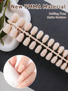 300 chiếc Màu sắc thay đổi dần Nhấn-Bật Móng tay Đối với DIY , Chế tạo Của Acrylic , 15 Kích thước Của Ngắn Hình dạng Mờ Bề mặt Với Hoàn hảo Phù hợp Đối với Nhẹ Và Vô hình Mặc - Lạc đà - Xem 2